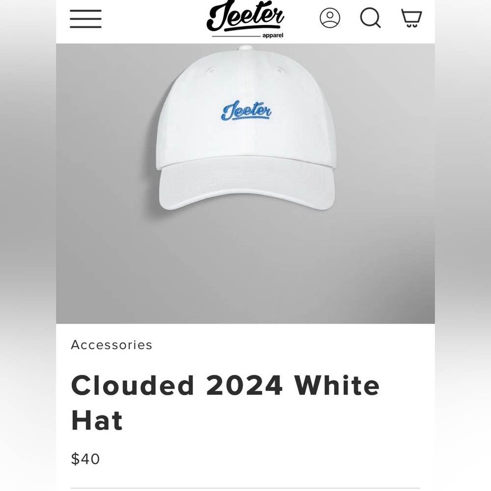 White Baseball Cap - Picture 4 of 4